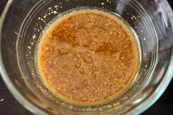Aderezo de mostaza maple
