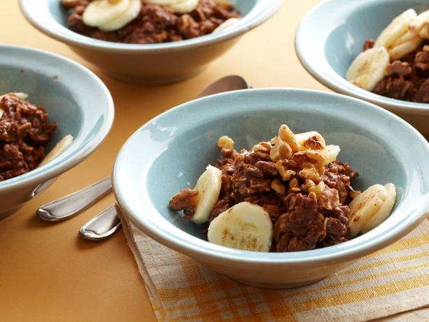 Avena con banano y chocolate