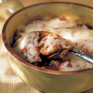 Berenjena horneada con hongos
