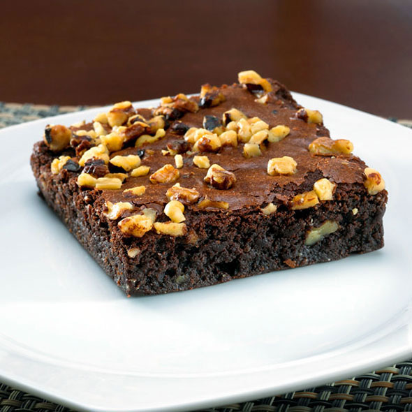 Brownies de chocolate oscuro