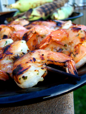 Camarones con ajo y limón