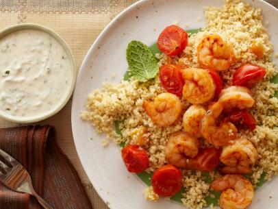 Camarones y cous cous