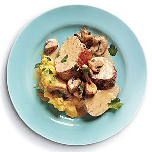 Lomito de cerdo con salsa de hongos