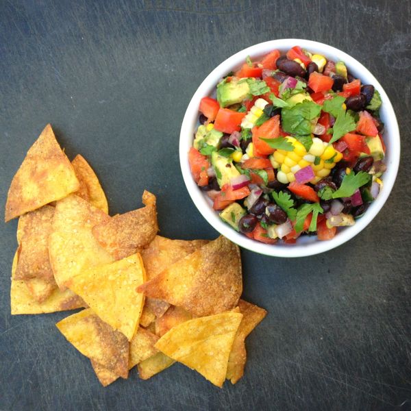 Pico de gallo con frijol negro