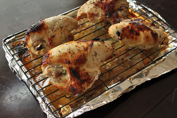 Pollo rostizado con miel-limón-pimienta