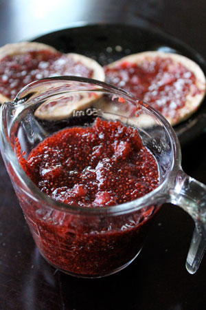 Spread de fresa con miel y semillas de chía