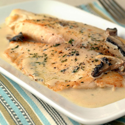 Tilapia en salsa cremosa de mostaza