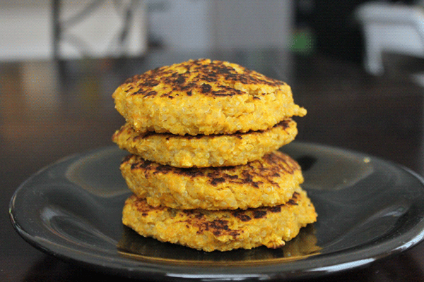 Tortas de ayote mantequilla y quinoa