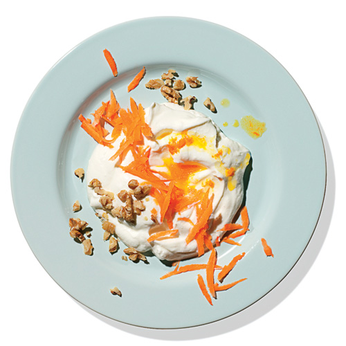 Yogurt griego con zanahoria y jengibre